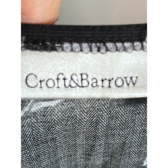 Croft Barrow Coastal Skirt 16 Black Floral Euro Summer Old Money Preppy Classic - Picture 2 of 9